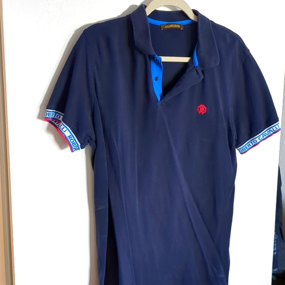 Roberto Cavalli blue polo